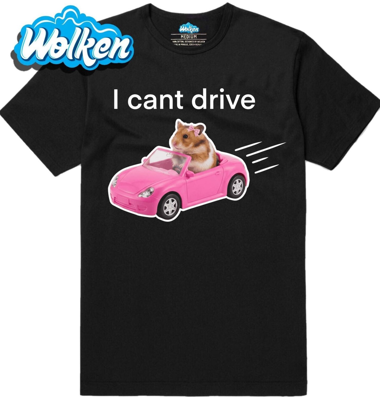 Pánské tričko Řidič Křeček Neumím Řídit I Can't Drive.jpg