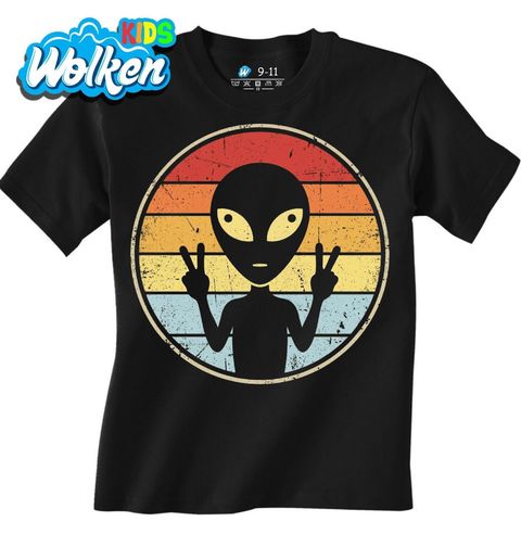 Obrázek produktu Dětské tričko Retro Mimozemšťan Peace