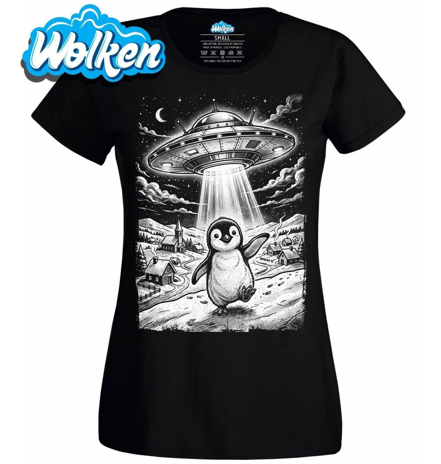 Dámské tričko Tučňák a UFO.jpg