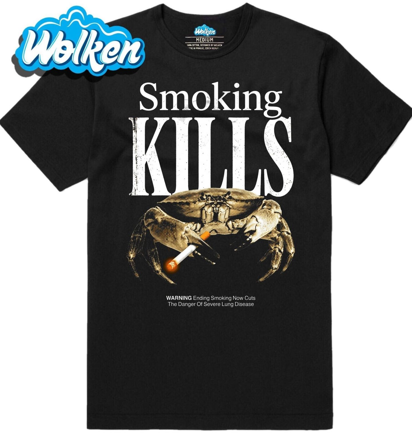 Pánské tričko Krab s Cigaretou Kouření Zabíjí.jpg