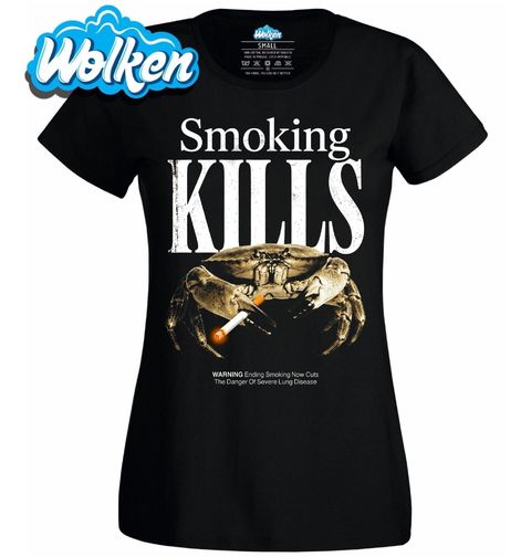 Obrázek produktu Dámské tričko Krab s Cigaretou Kouření Zabíjí