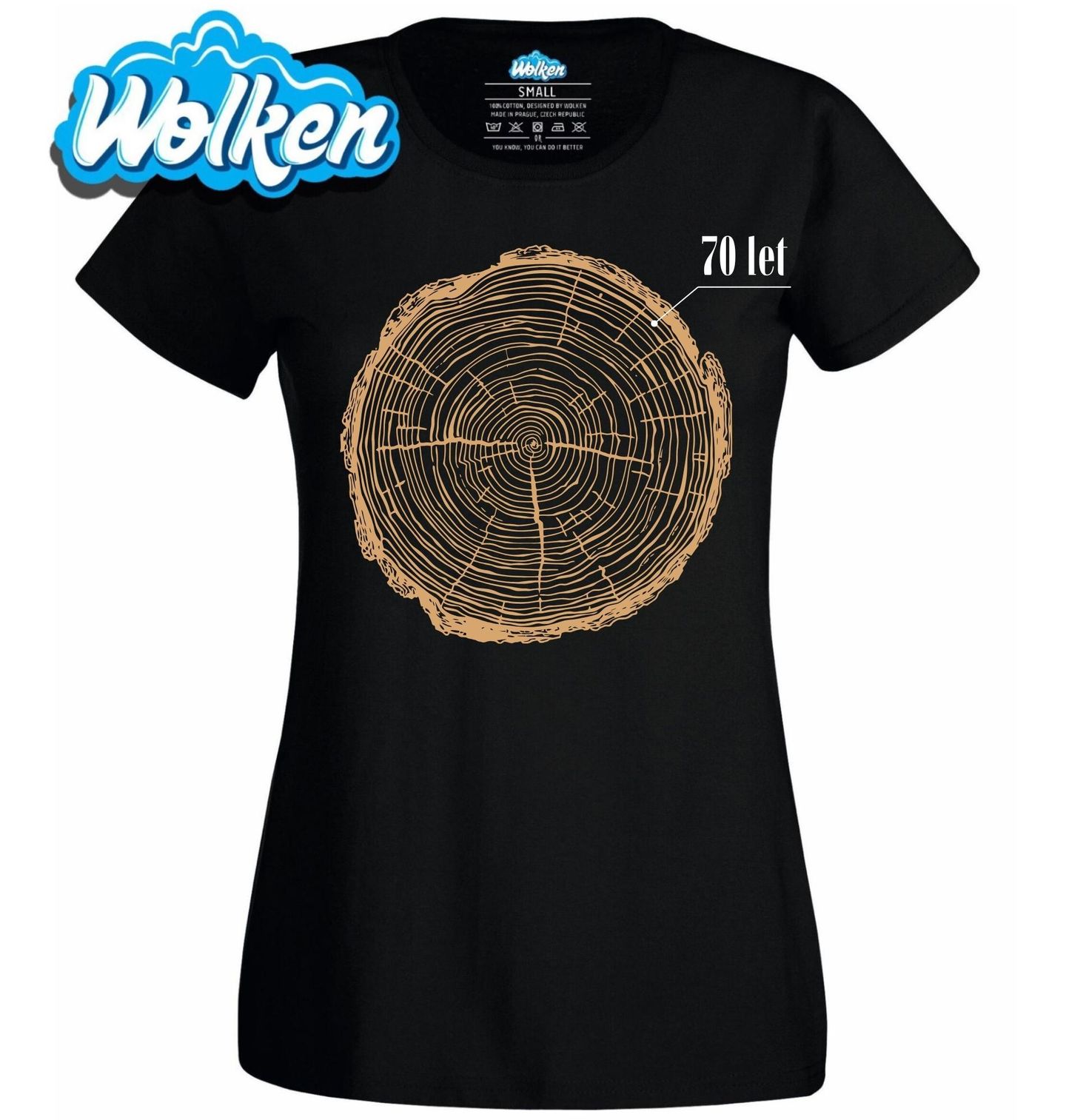 [cz] [produkt] [dámské tričko] [černá] [hlavní] 70 Let Života v Letokruzích.jpg