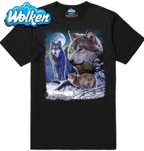 Obrázek produktu Pánské tričko Zimní Vlci