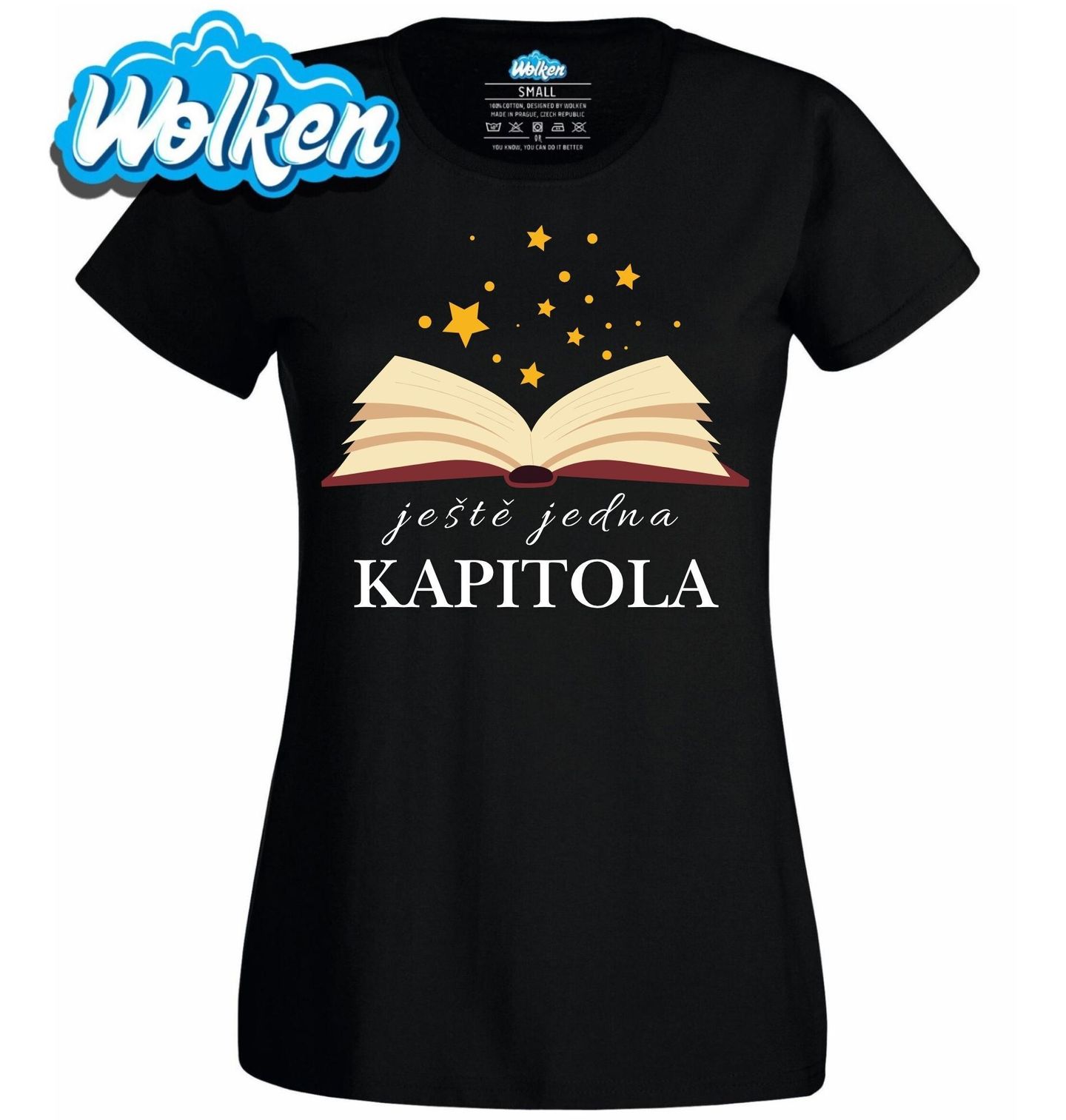 [cz] [produkt] [dámské tričko] [černá] [hlavní] Ještě Jedna Kapitola Nemohu přestat číst.jpg
