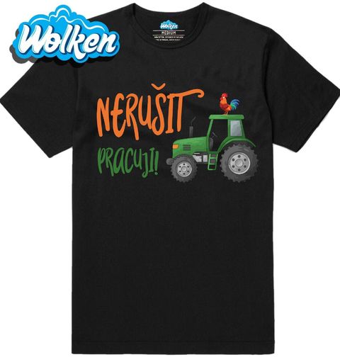Obrázek produktu Pánské tričko Kohout Traktorista Nerušit Pracuji!