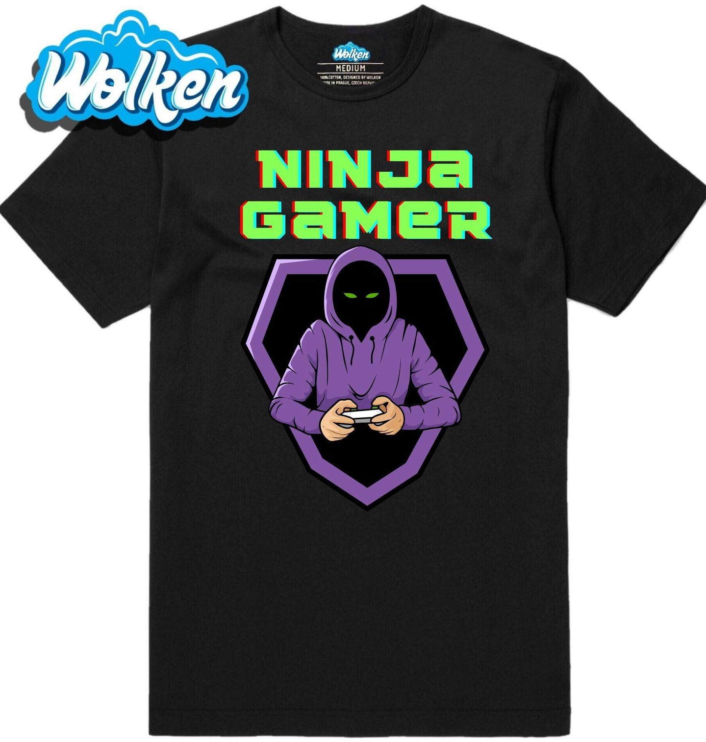 [cz] [produkt] [pánské tričko] [černá] [hlavní] Ninja Hráč Ninja Gamer.jpg