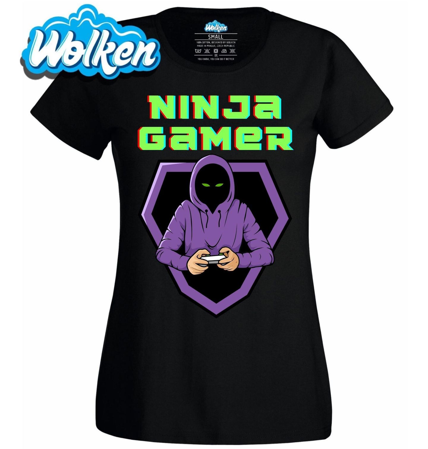 [cz] [produkt] [dámské tričko] [černá] [hlavní] Ninja Hráč Ninja Gamer.jpg