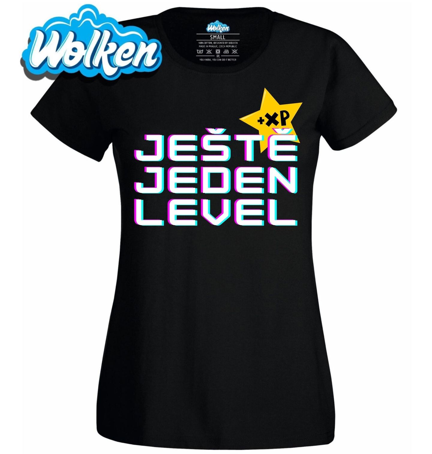 [cz] [produkt] [dámské tričko] [černá] [hlavní] Ještě Jeden Level +XP.jpg