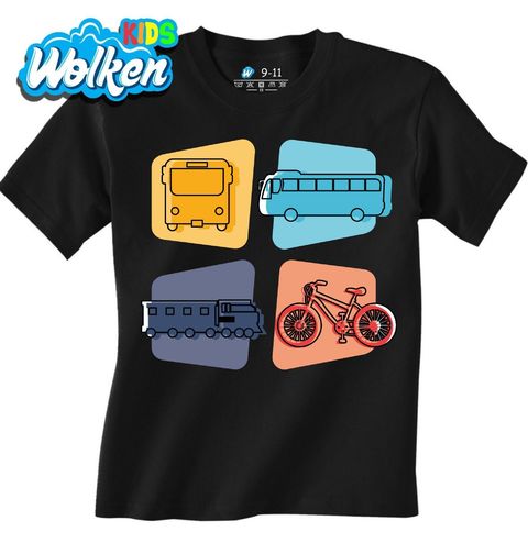 Obrázek produktu Dětské tričko Dopravní Prostředky v Retro Stylu