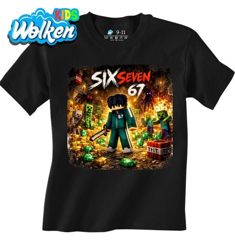 Obrázek produktu Dětské tričko Minecraft Squid Game Skin Šest Sedm Six Seven 67