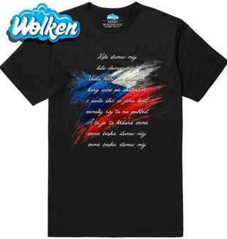 [cz] [produkt] [pánské tričko] [černá] [hlavní] Česká Hymna Kde Domov Můj.jpg