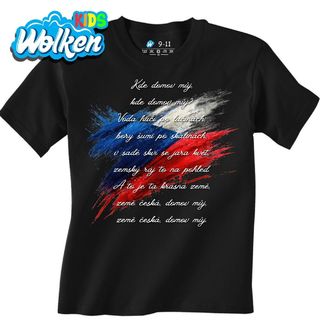 [cz] [produkt] [dětské tričko] [černá] [hlavní] Česká Hymna Kde Domov Můj.jpg