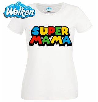 [cz] [produkt] [dámské tričko] [bílá] [hlavní] Super Máma.jpg