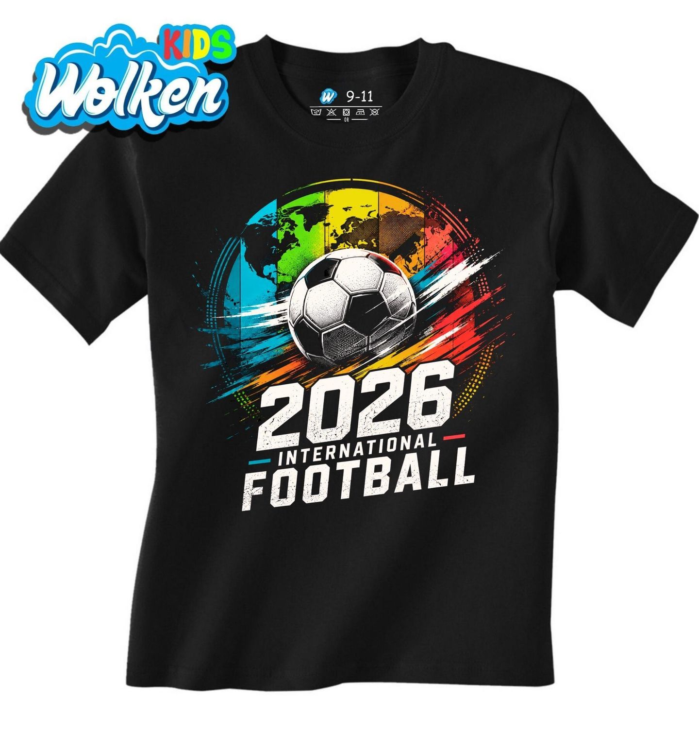[cz] [produkt] [dětské tričko] [černá] [hlavní] Mezinárodní Fotbal 2026 International Football.jpg
