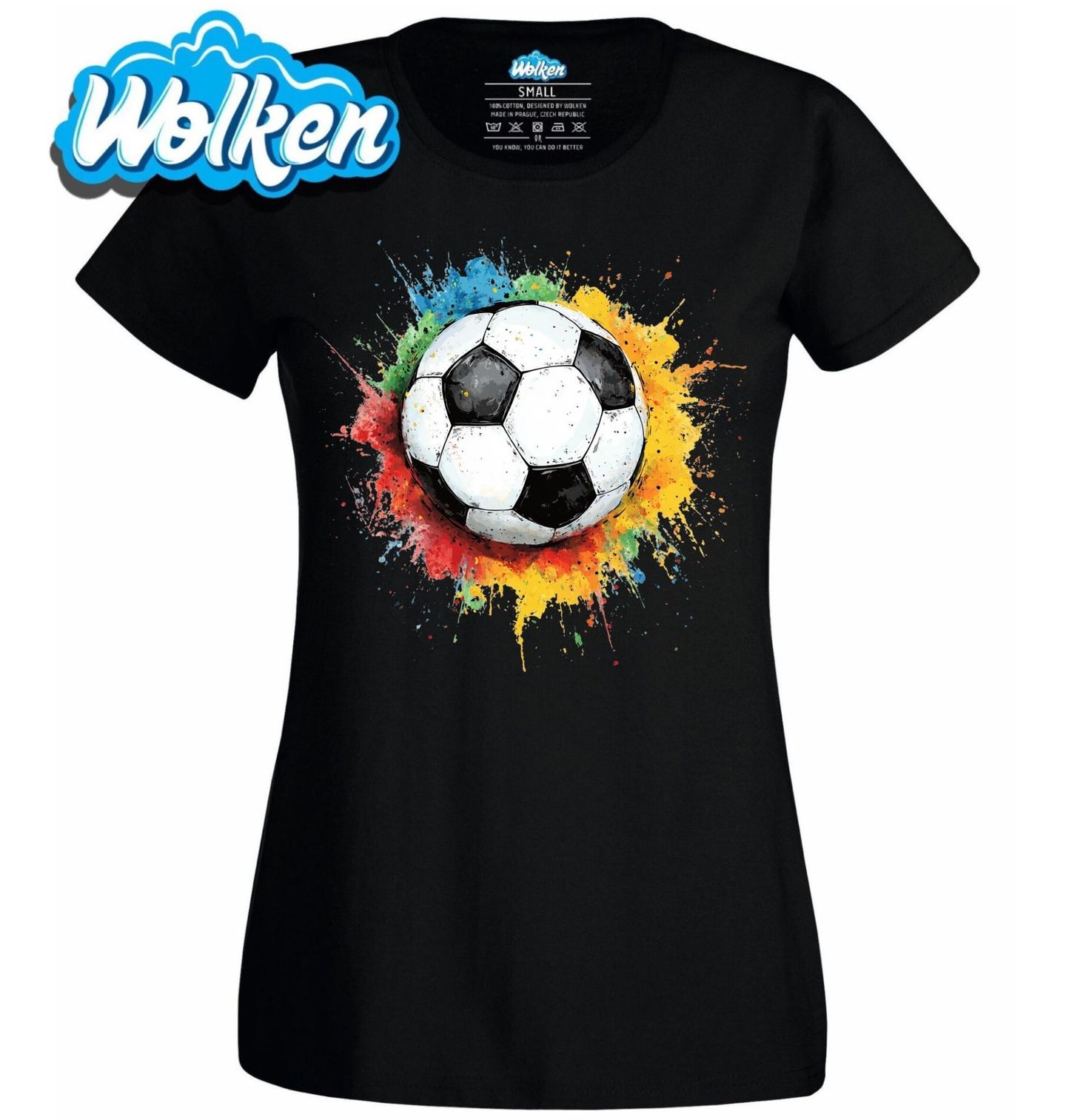 [cz] [produkt] [dámské tričko] [černá] [hlavní] Fotbal v Barvách Emocí.jpg