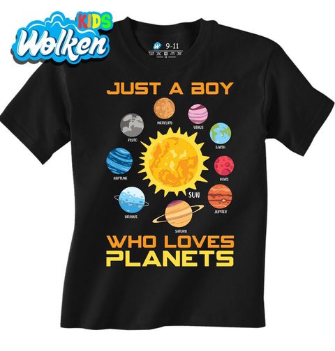 Obrázek produktu Dětské tričko Prostě Kluk, který Miluje Planety Just a Boy Who Loves Planets