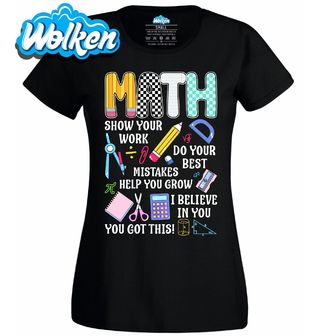 [cz] [produkt] [dámské tričko] [černá] [hlavní] Matematika Proces Učení Math.jpg