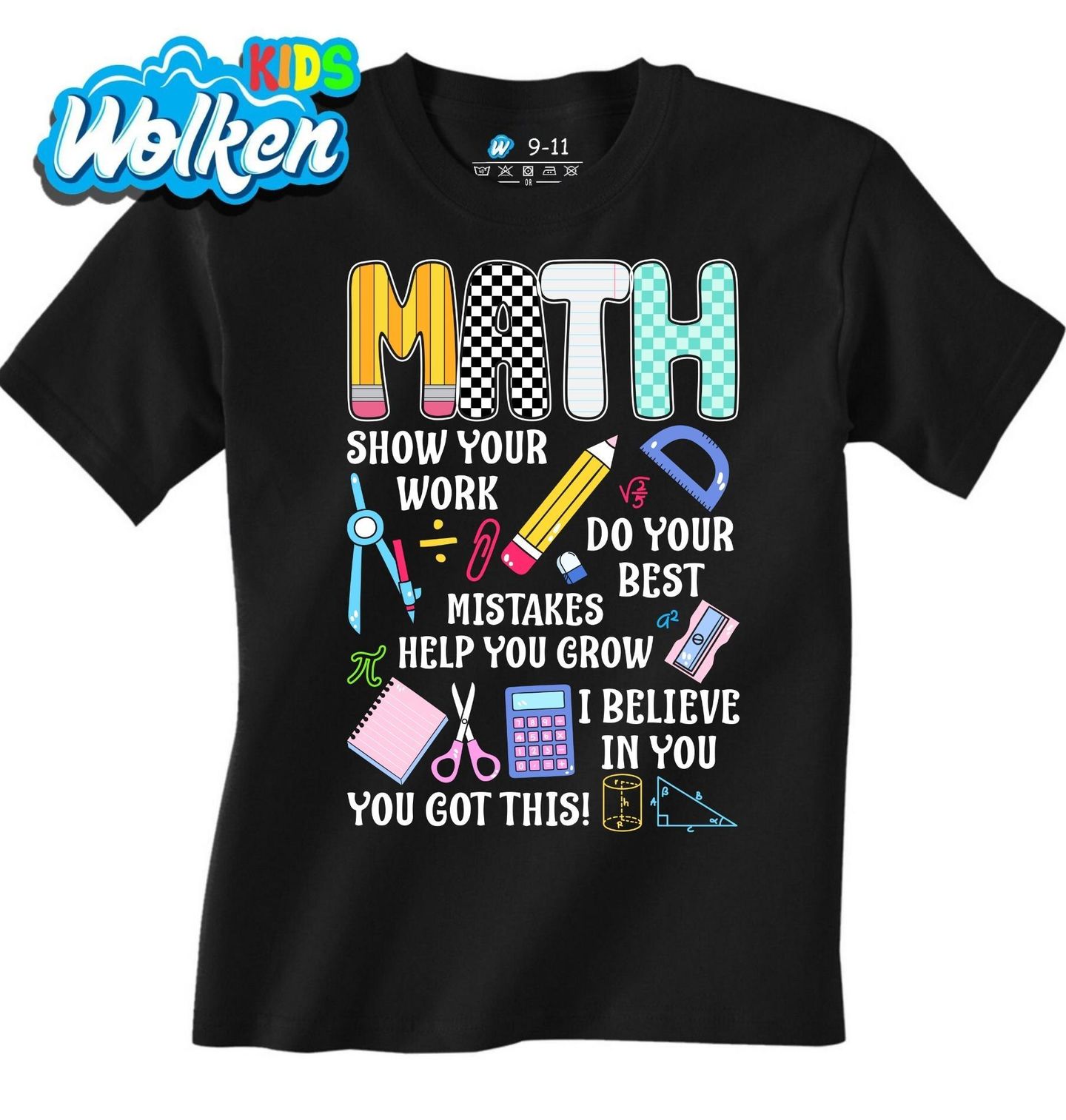 [cz] [produkt] [dětské tričko] [černá] [hlavní] Matematika Proces Učení Math.jpg