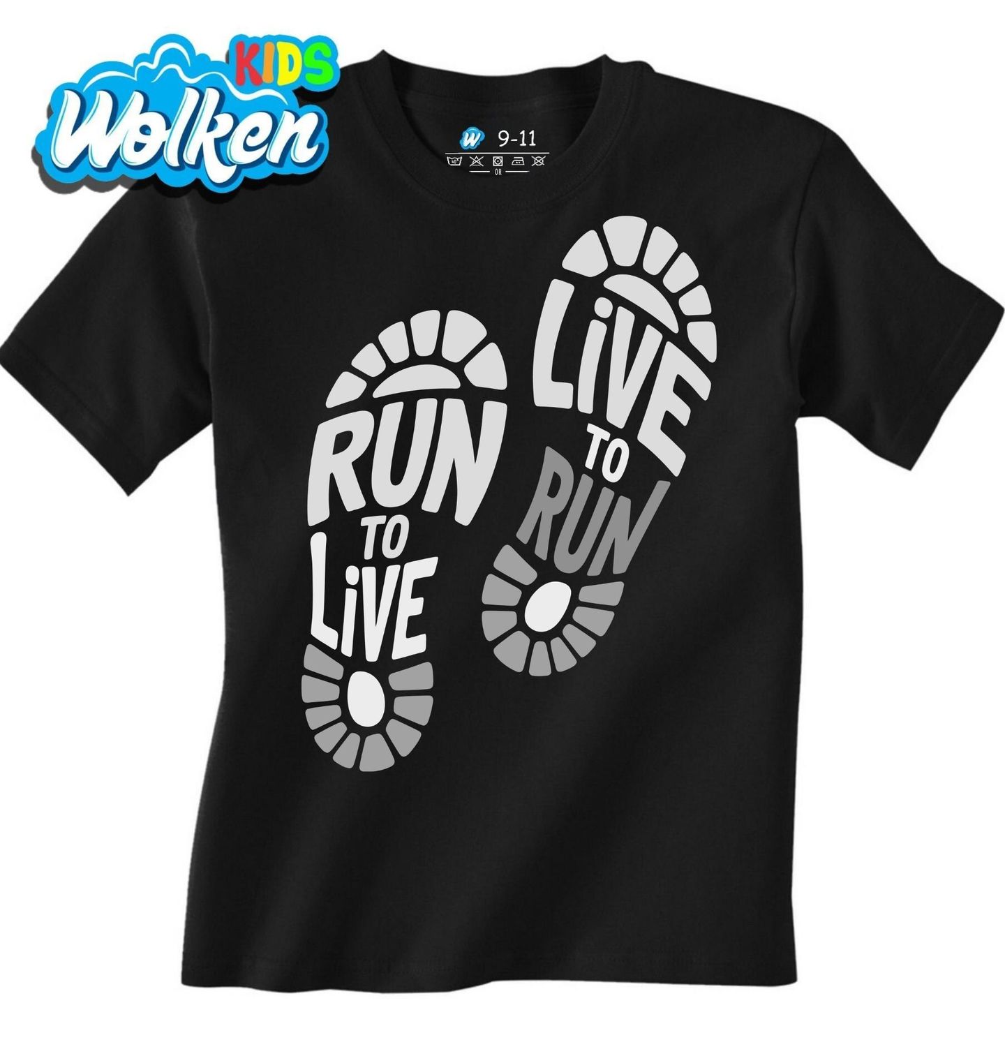 [cz] [produkt] [dětské tričko] [černá] [hlavní] Běž abys Žil, Žij pro Běh Run to Live Live to Run.jpg