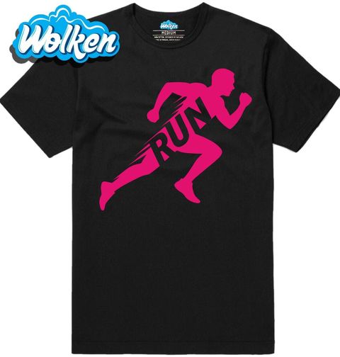 Obrázek produktu Pánské tričko Růžová Silueta Běžce Run