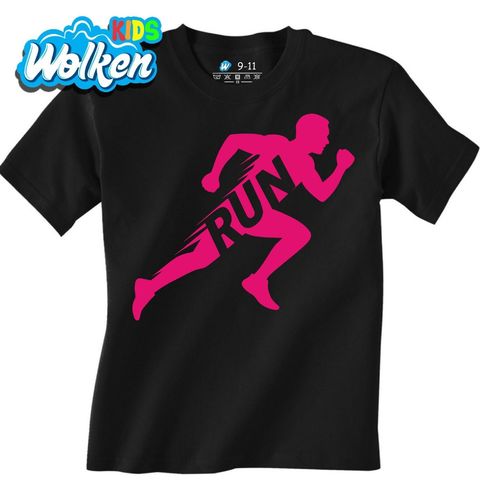 Obrázek produktu Dětské tričko Růžová Silueta Běžce Run