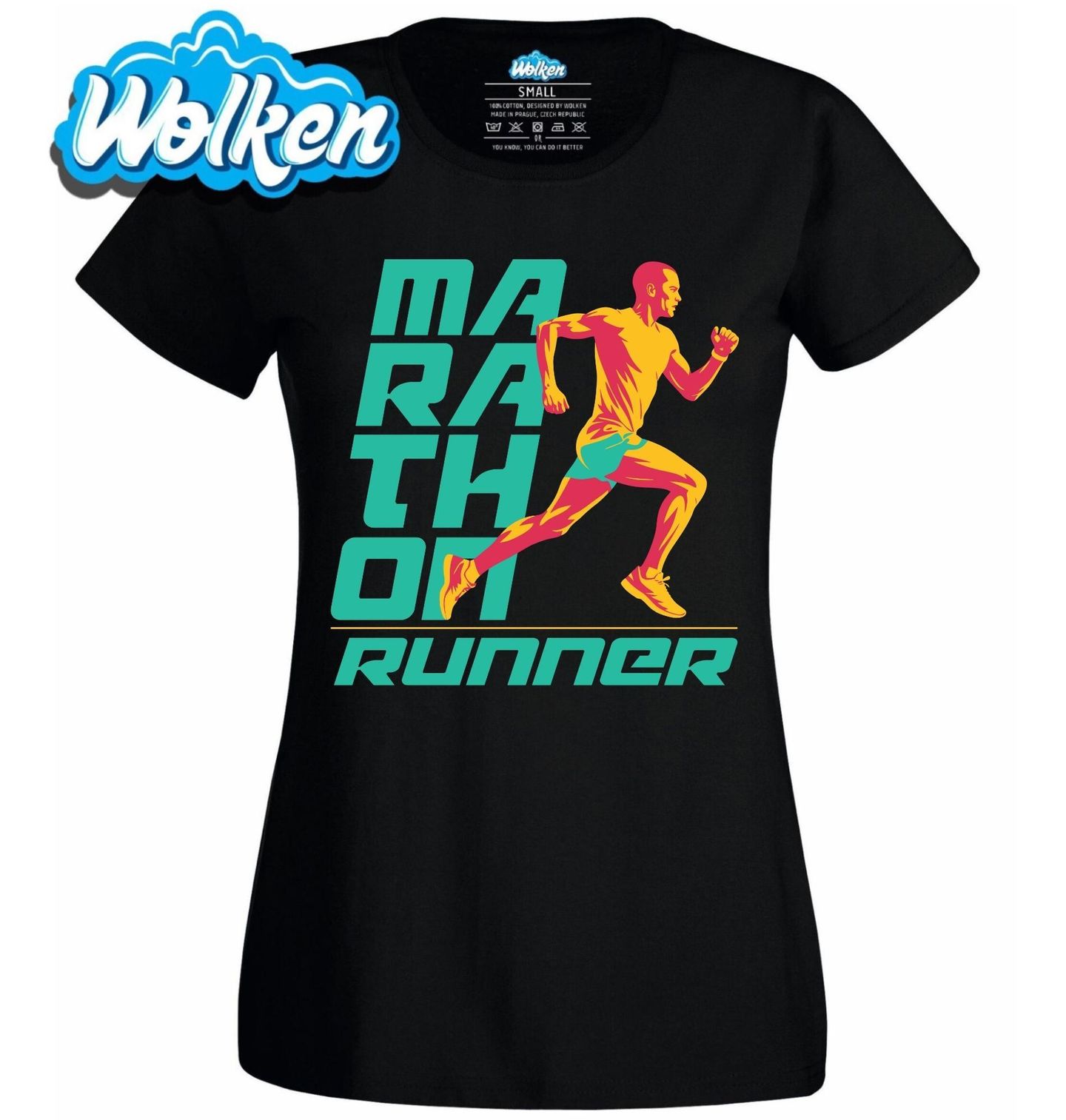[cz] [produkt] [dámské tričko] [černá] [hlavní] Běžec Maratonu Marathon Runner.jpg