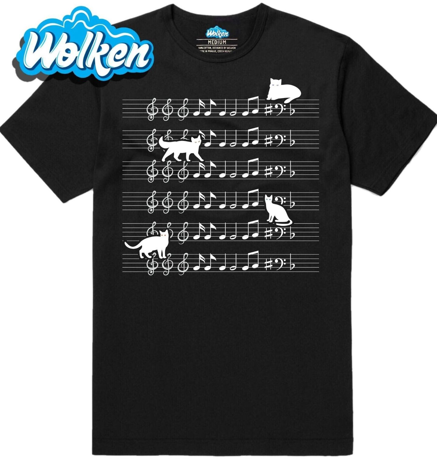 [cz] [produkt] [pánské tričko] [černá] [hlavní] Melodie Kočičích Kroků.jpg
