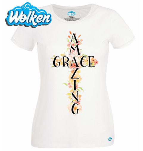 Obrázek produktu Dámské tričko Kříž z Květin Amazing Grace