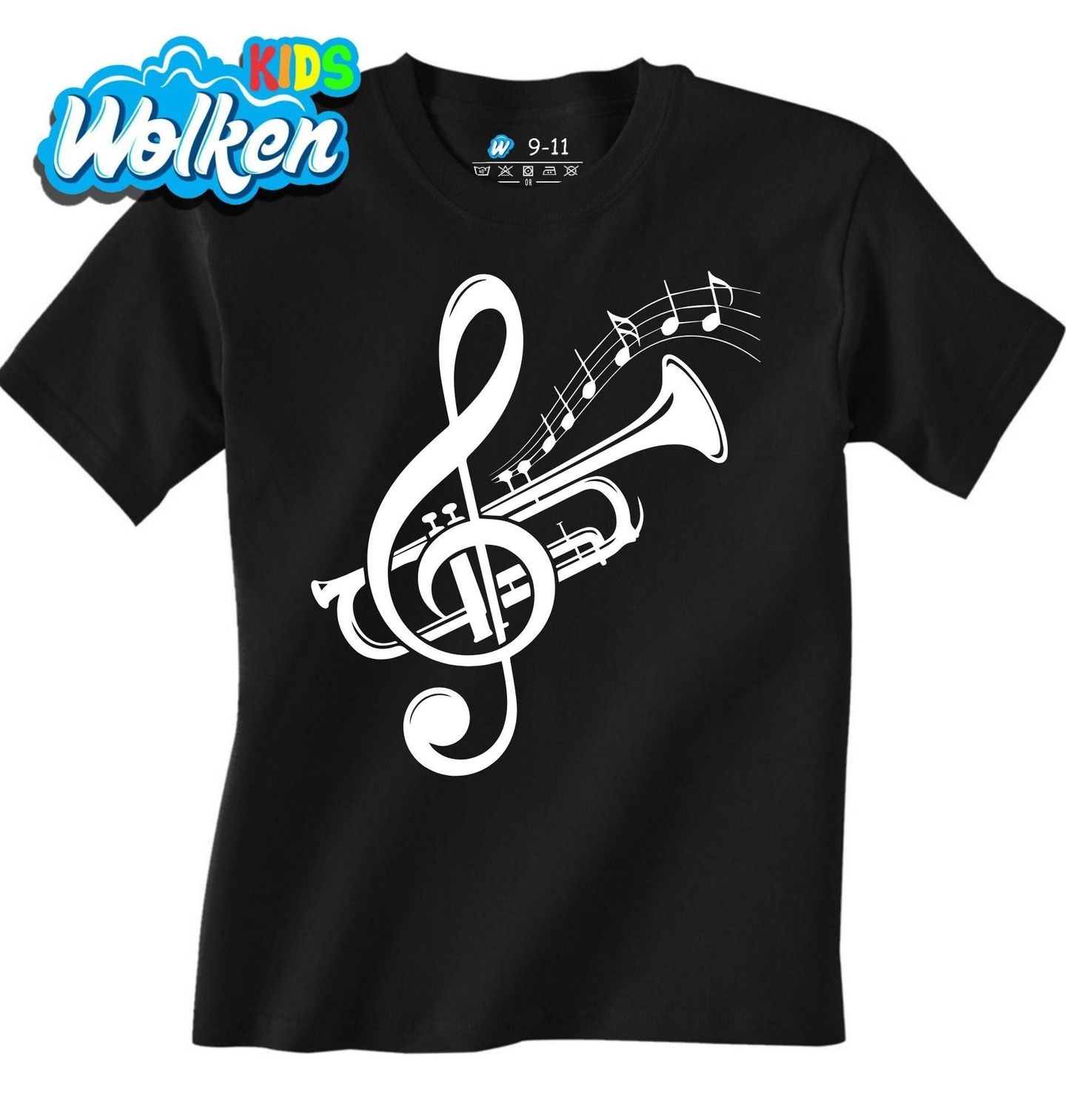 [cz] [produkt] [dětské tričko] [černá] [hlavní] Trumpeta a Melodie.jpg