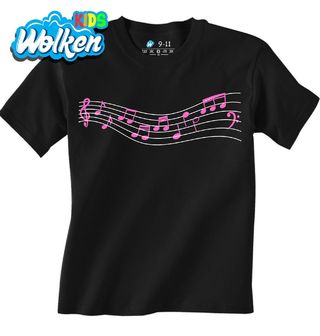 [cz] [produkt] [dětské tričko] [černá] [hlavní] Noty v Růžovém Tónu.jpg