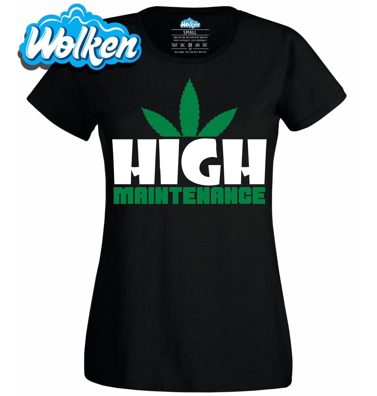 [cz] [produkt] [dámské tričko] [černá] [hlavní] Zhulený a Náročný High Maintenance.jpg