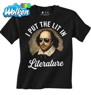 [cz] [produkt] [dětské tričko] [černá] [hlavní] Stylový Shakespeare Udělal Literatuře Jméno.jpg