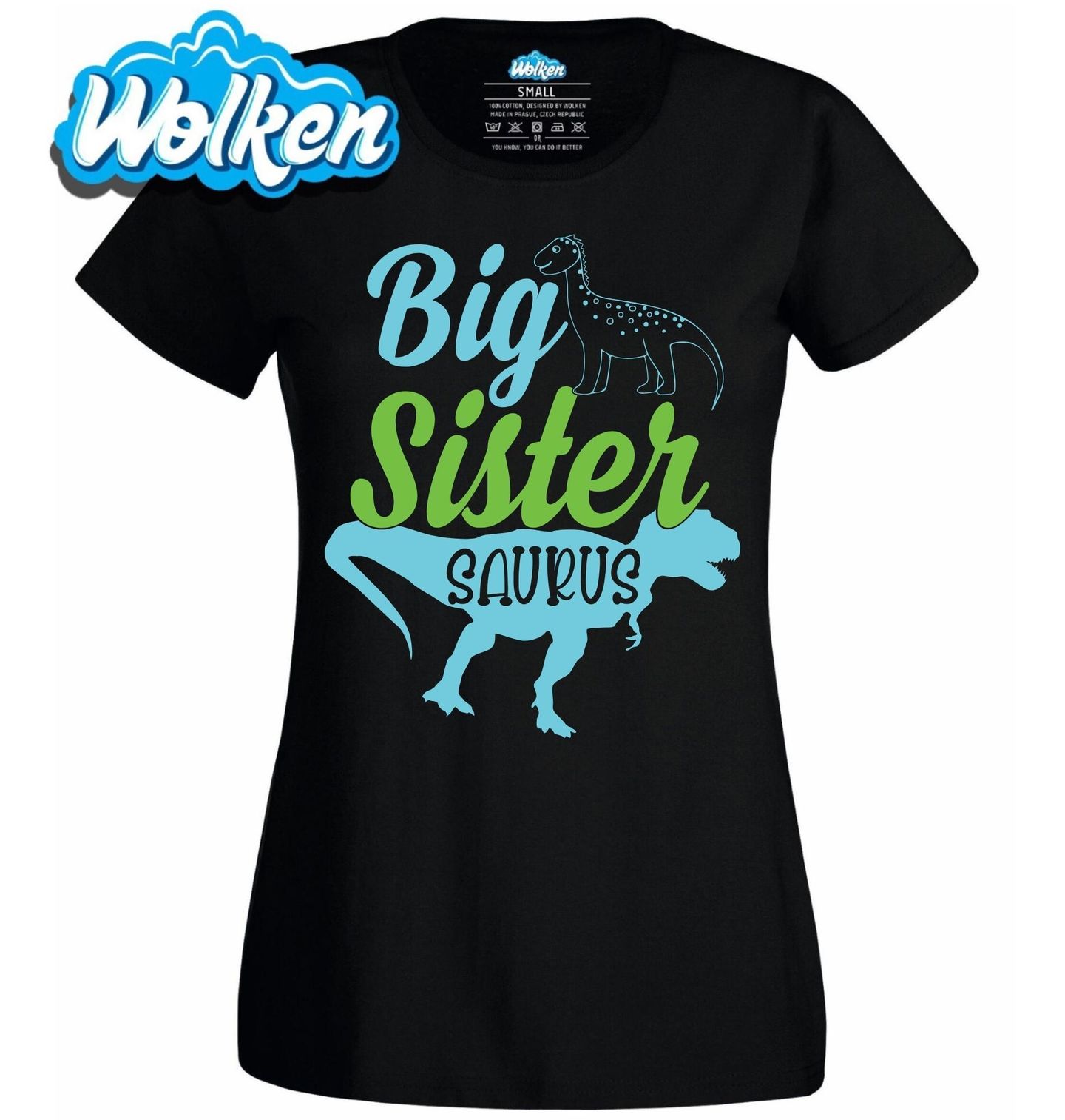 [cz] [produkt] [dámské tričko] [černá] [hlavní] Starší Sestra Saurus Big Sister Saurus.jpg