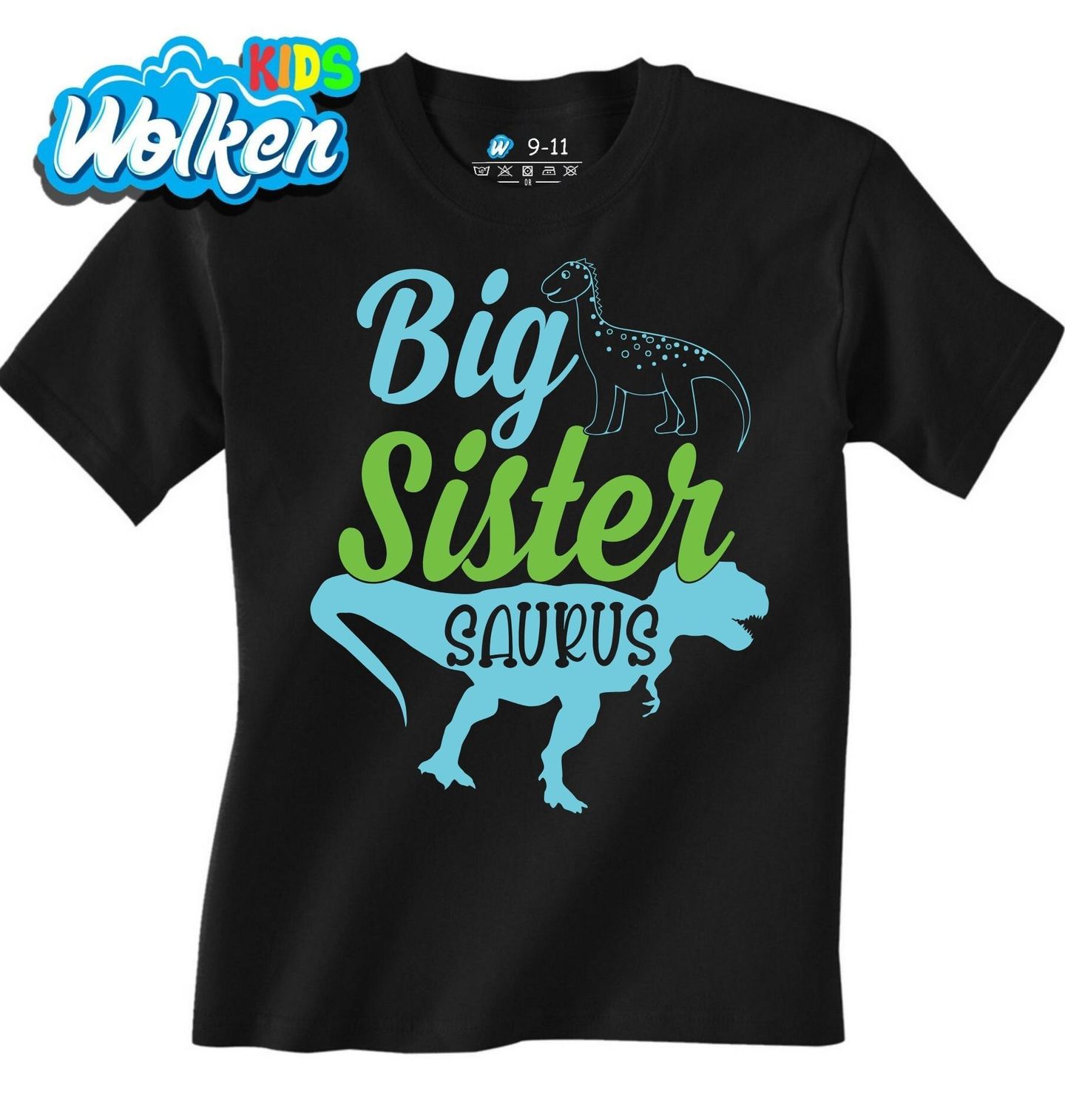 [cz] [produkt] [dětské tričko] [černá] [hlavní] Starší Sestra Saurus Big Sister Saurus.jpg