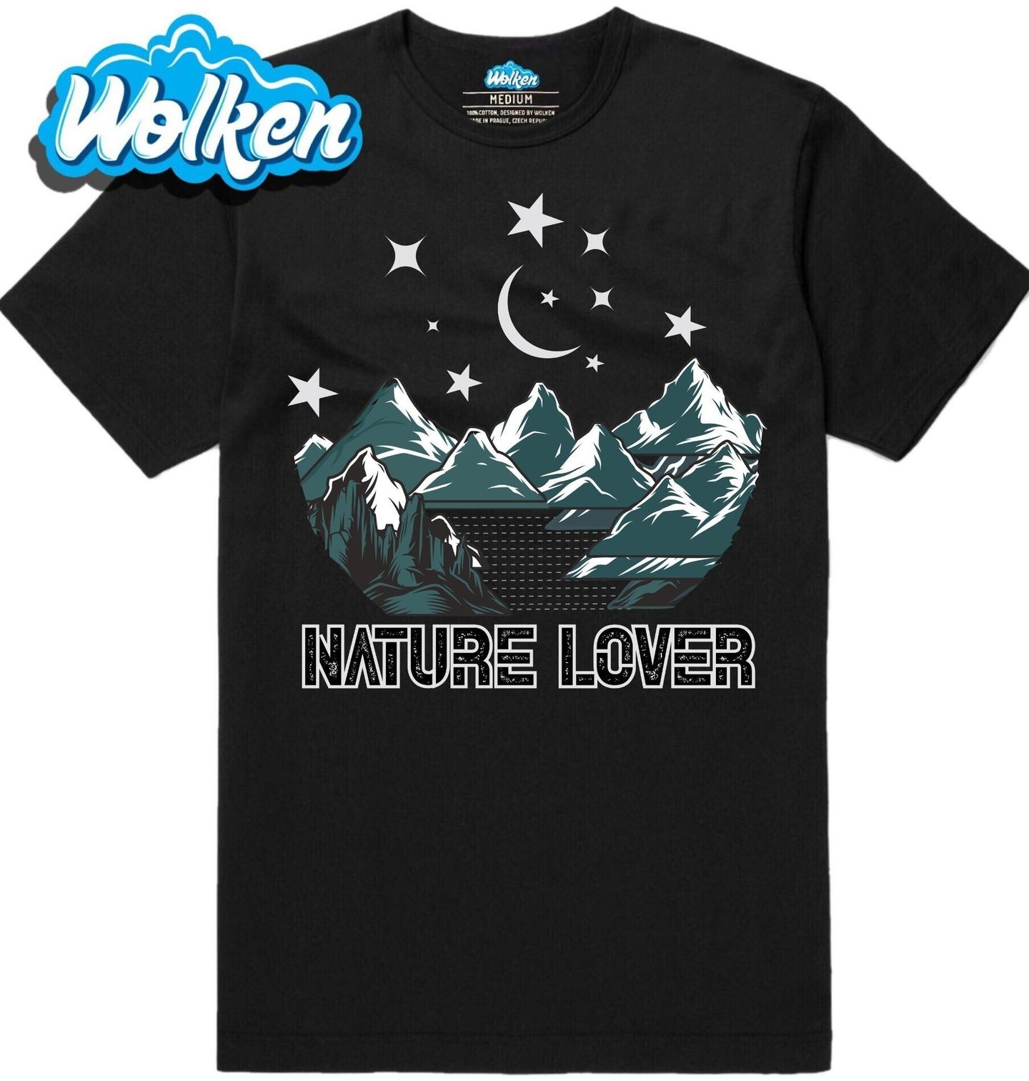 [cz] [produkt] [pánské tričko] [černá] [hlavní] Milovník Přírody Nature Lover.jpg