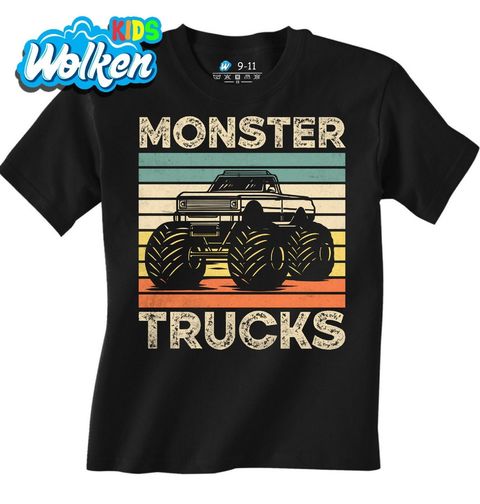 Obrázek produktu Dětské tričko Retro Monster Nákladní Automobily Monster Trucks