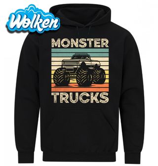 [cz] [produkt] [mikina] [černá] [hlavní] Retro Monster Nákladní Automobily Monster Trucks.jpg