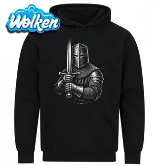 [cz] [produkt] [mikina] [černá] [hlavní] Rytíř v Brnění s Mečem.jpg