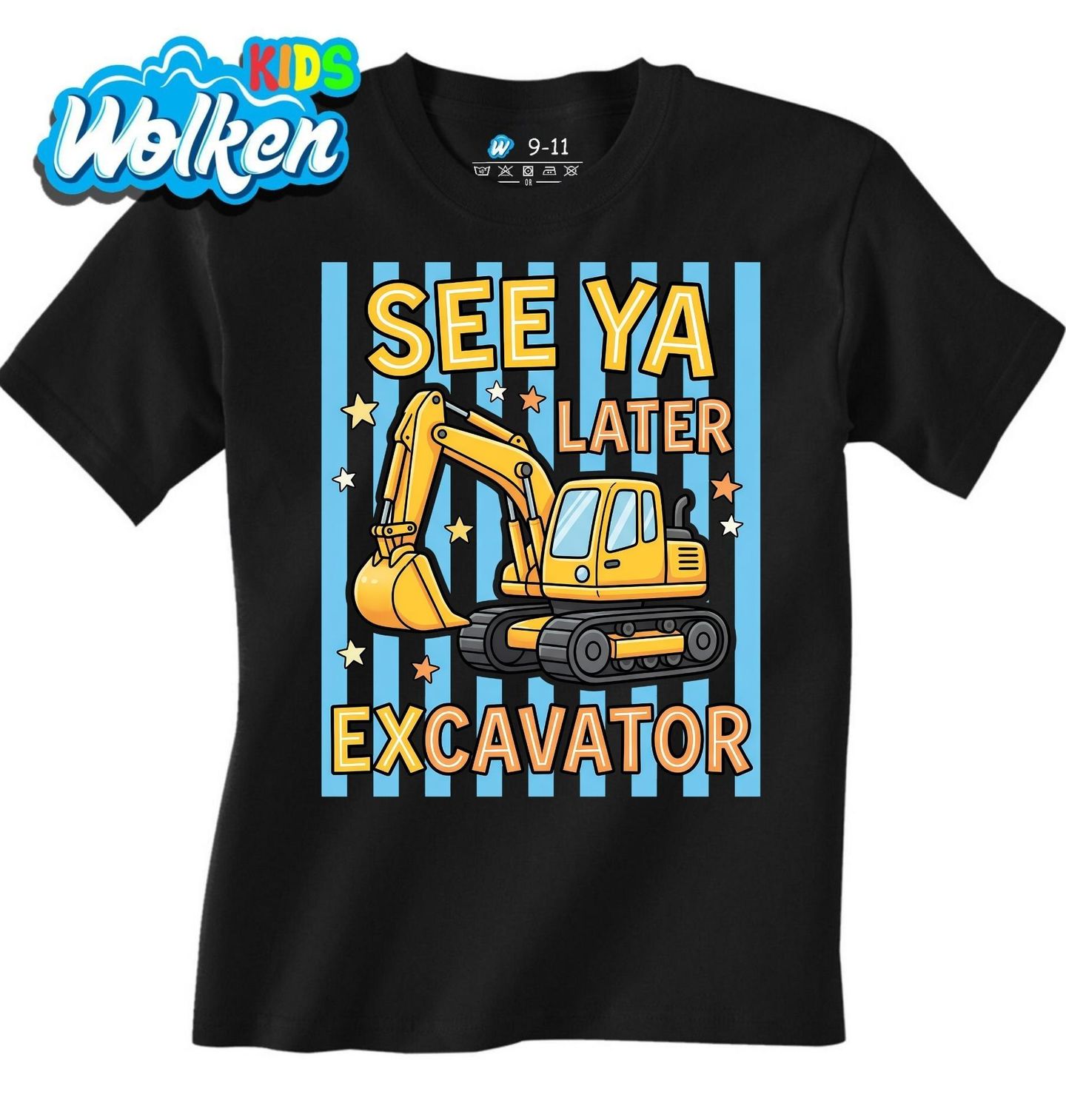[cz] [produkt] [dětské tričko] [černá] [hlavní] Tak Zatím Bagříku See Ya Later Excavator.jpg