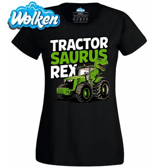 [cz] [produkt] [dámské tričko] [černá] [hlavní] Tyrannosaurus Rex Na Farmě.jpg