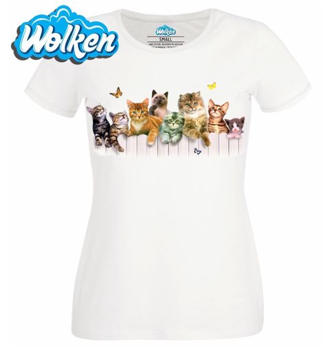 Obrázek produktu Dámské tričko Kočičky na plotě