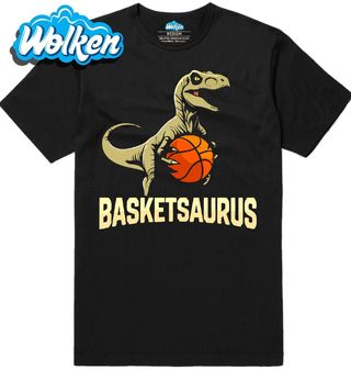 [cz] [produkt] [pánské tričko] [černá] [hlavní] Basketsaurus.jpg