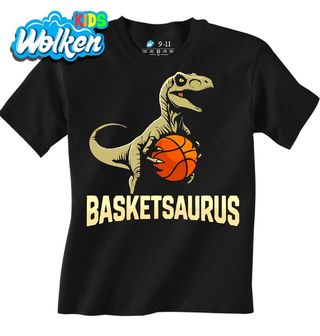 [cz] [produkt] [dětské tričko] [černá] [hlavní] Basketsaurus.jpg