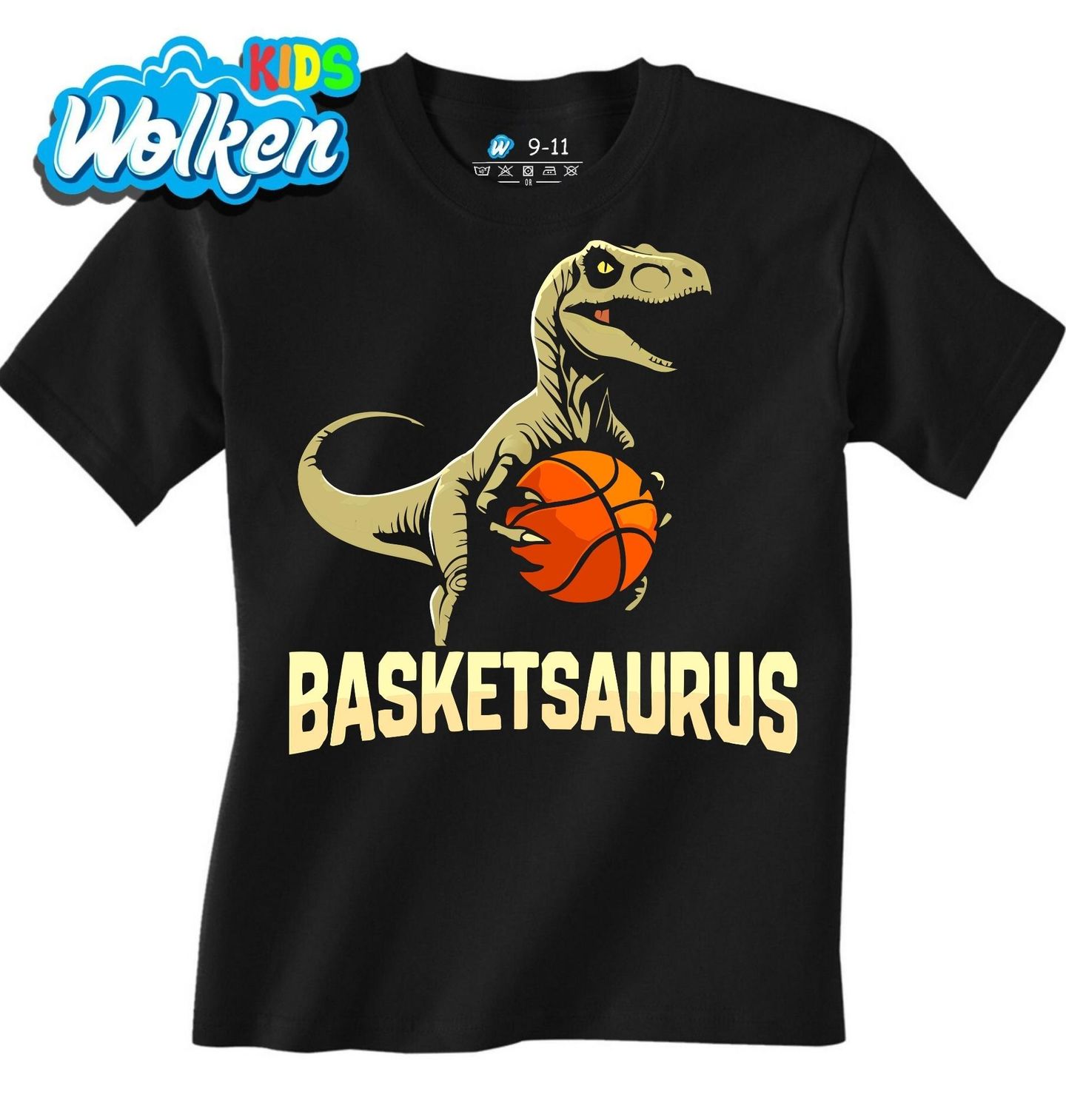 [cz] [produkt] [dětské tričko] [černá] [hlavní] Basketsaurus.jpg