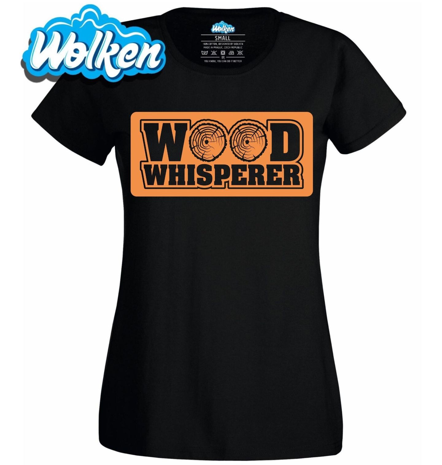 [cz] [produkt] [dámské tričko] [černá] [hlavní] Šeptač Dřeva Wood Whisperer.jpg