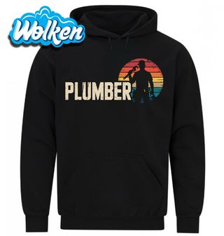 [cz] [produkt] [mikina] [černá] [hlavní] Retro Instalatér Plumber.jpg