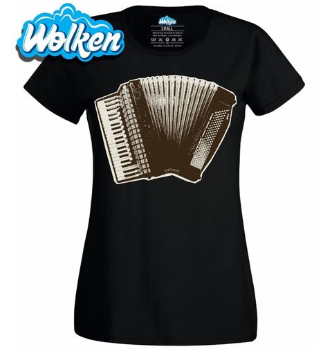 Obrázek produktu Dámské tričko Retro Akordeon Pro Pravé Muzikanty