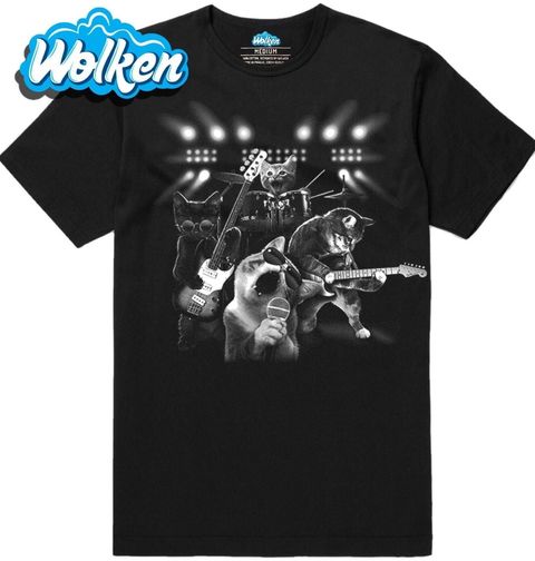 Obrázek produktu Pánské tričko Kočičí metalová skupina