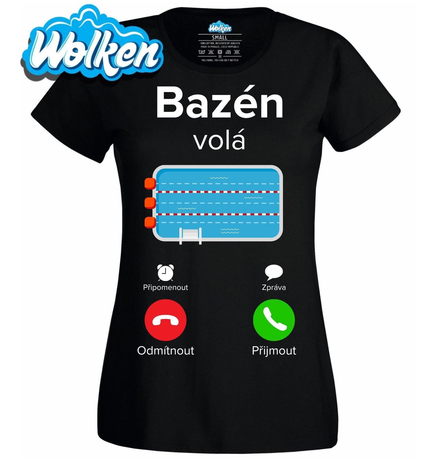 [cz] [produkt] [dámské tričko] [černá] [hlavní] Bazén volá Phone Call.jpg
