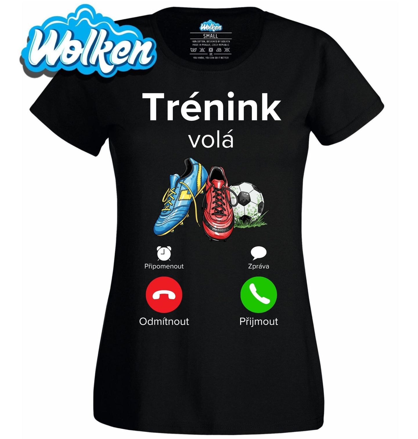 [cz] [produkt] [dámské tričko] [černá] [hlavní] Fotbalový Trénink volá Phone Call.jpg
